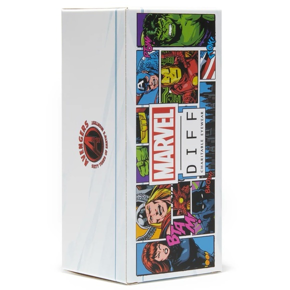 DIFF Black Widow Polarized Sunglasses Black Gold Frame Grey Lens Marvel Avengers - Picture 13 of 15